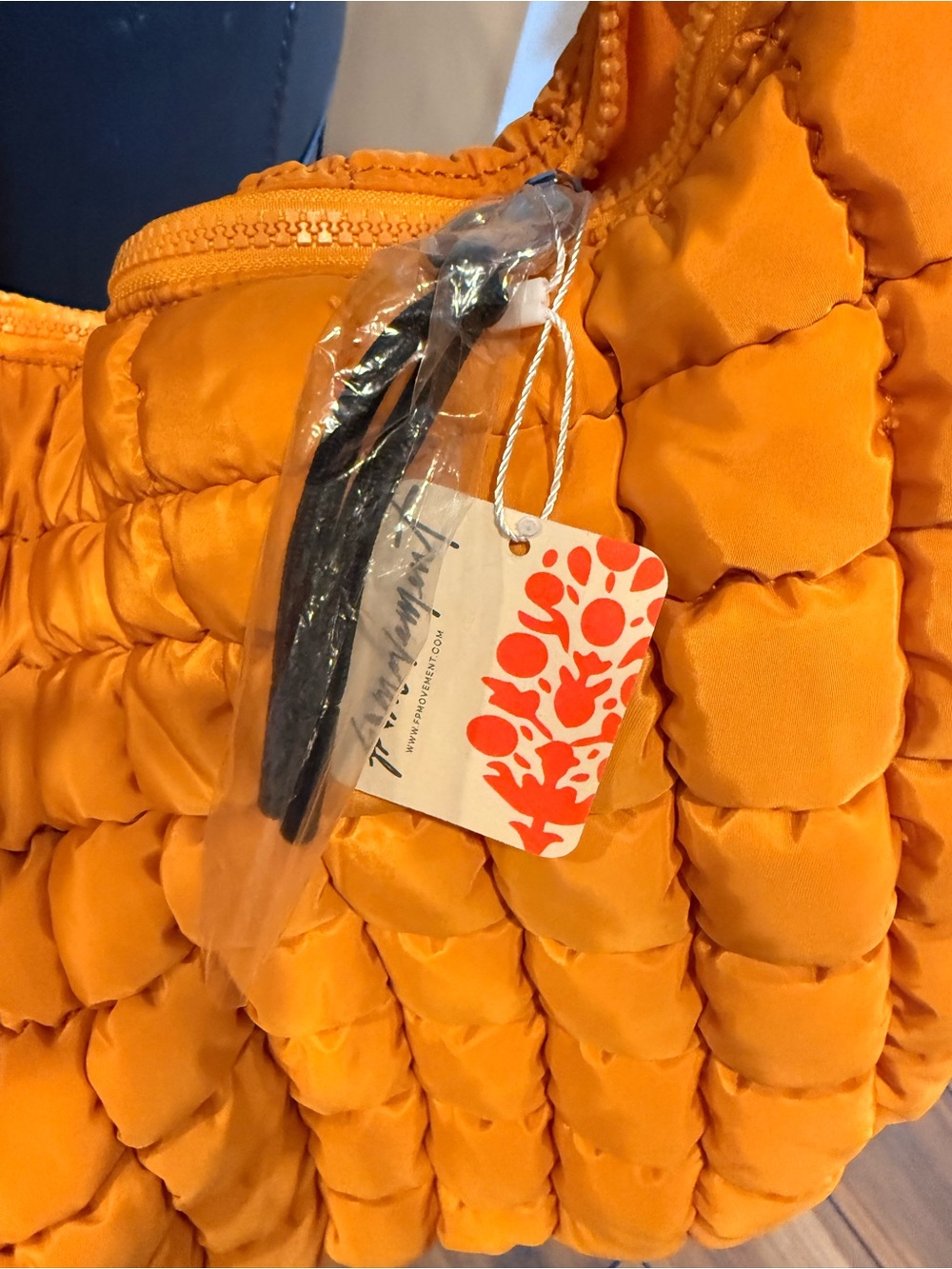 Free People Quilted Golden Yellow Shoulder Bag - Women's Tote - Picture 2 of 5